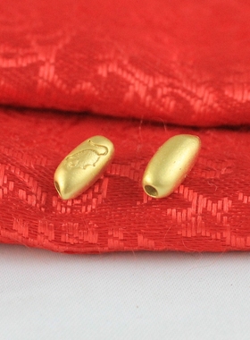 鼠年编织红绳沙金手链DIY转运珠