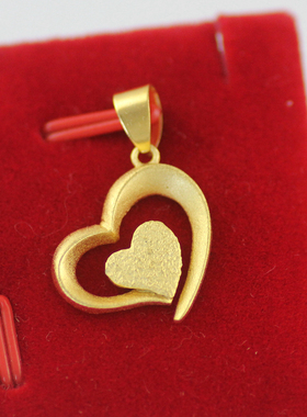 金满多爱心水滴时尚风不掉色吊坠