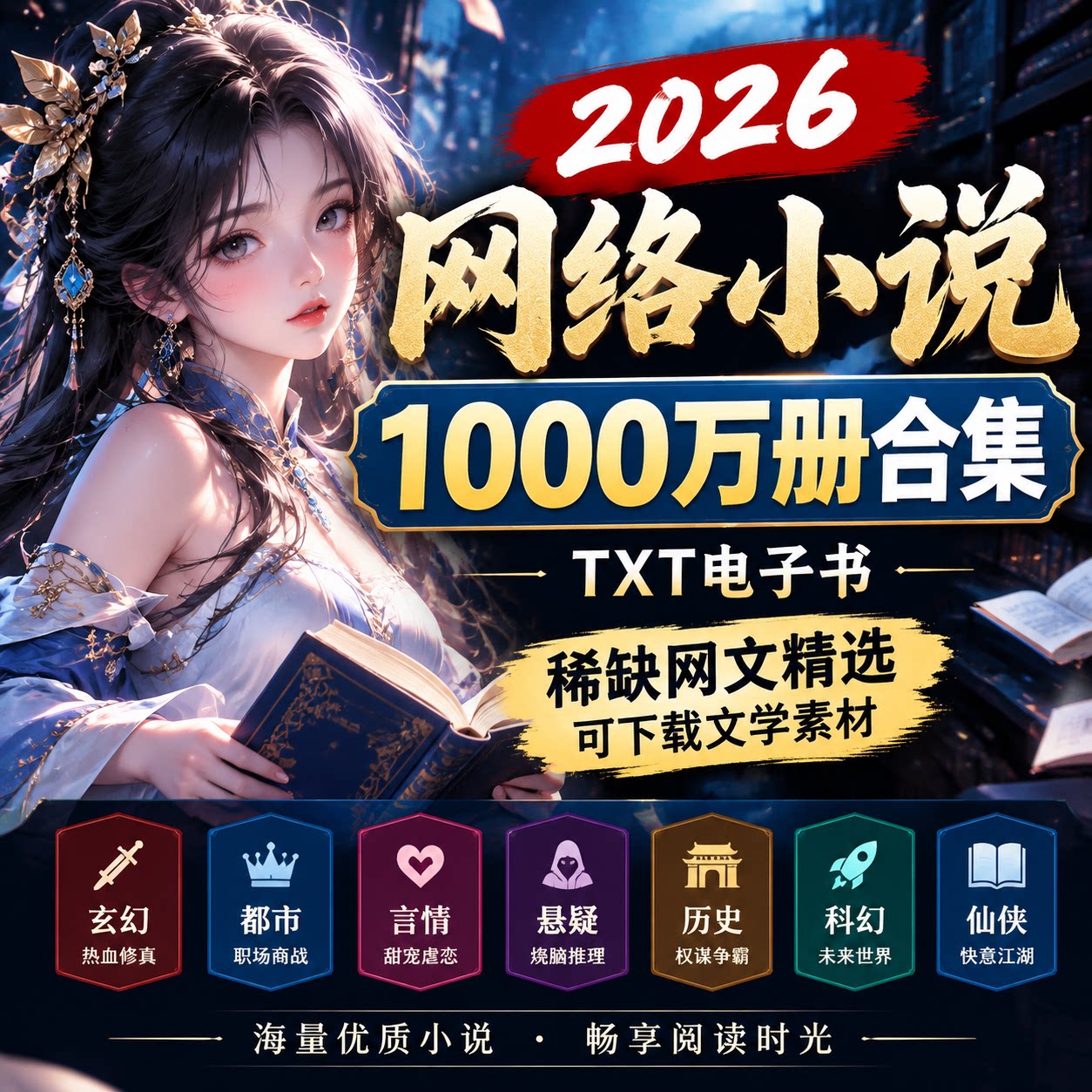 2026网络小说1000万册合刻录盘个性化服务