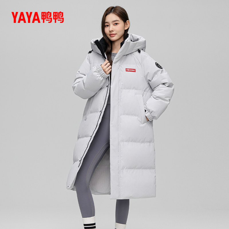 明星同款时空道宇联名鸭鸭羽绒服女2024冬季新品长款厚外套