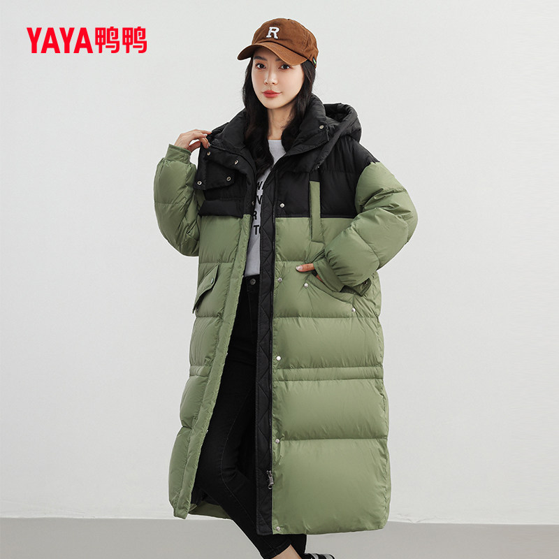 鸭鸭2026冬季新品羽绒服女款韩版加厚潮流时尚长款保暖羽绒服W