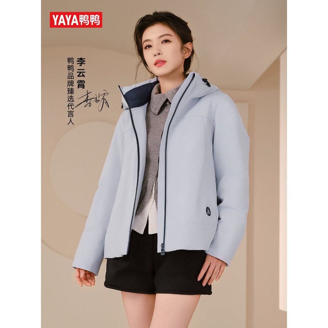 李云霄同款大师裁剪系列鸭鸭女短款羽绒服2026冬新款纯色百搭外套