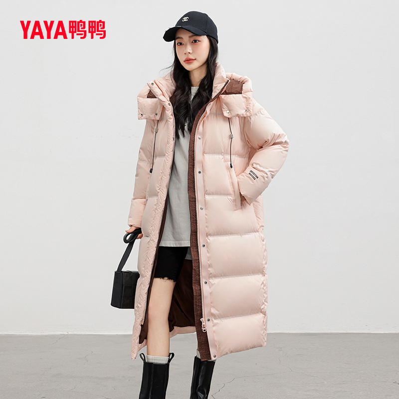 羽绒服长款外套鸭鸭过膝