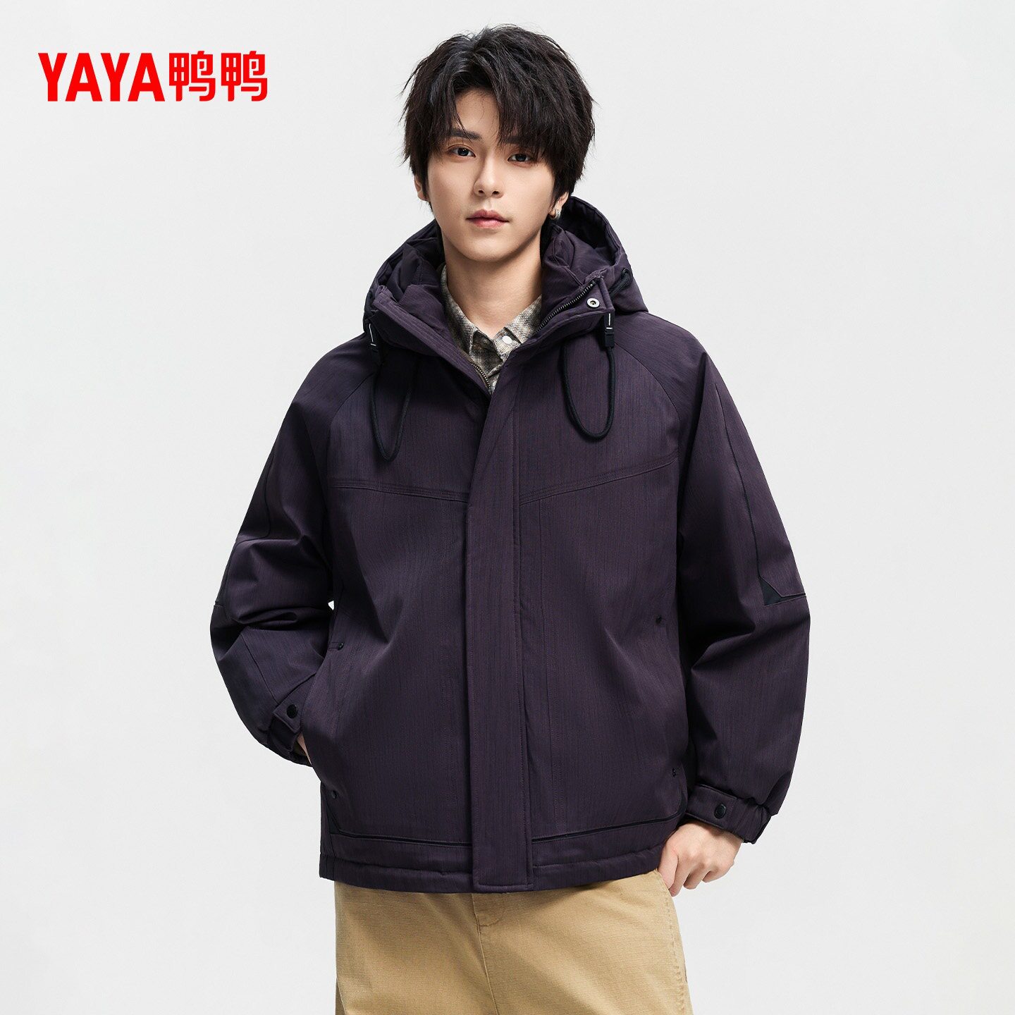 鸭鸭羽绒服男短款2026年秋冬时尚新品宽松百搭日常户外90鸭绒外套