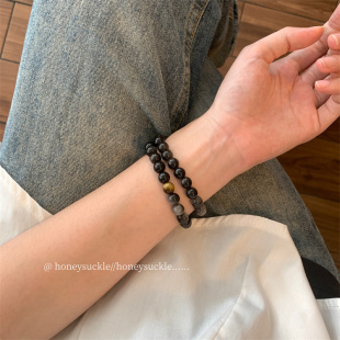 手串 天然石串珠手链女小众情侣款 忍冬Honeysuckle 原创设计新中式