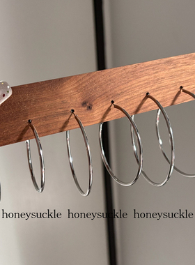 忍冬honeysuckle 经典不过时基础百搭简约甜酷辣妹金属大耳圈耳环
