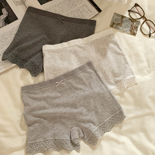 10A纯棉底裆平角裤 森日和叶 二合一防走光2025新款 安全裤 女士 内裤