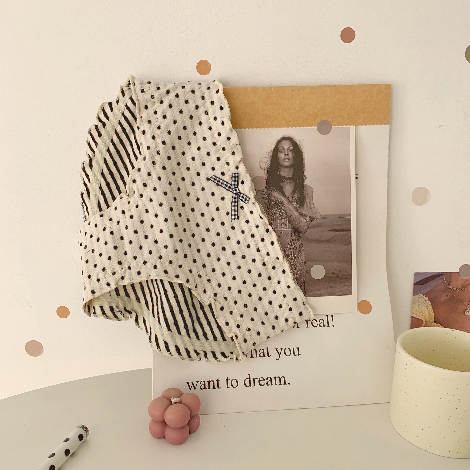 可爱波点可爱纯棉裆内裤