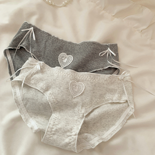 森日和叶 A类棉甜美风内裤 女生2025新款 可爱爱心蝴蝶结女士三角裤