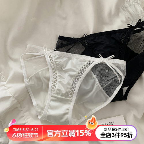 纯欲蕾丝缎面女士内裤