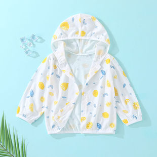 宝宝防晒衣夏季装薄款透气纯棉婴儿空调服衫男女童防晒服网眼外套