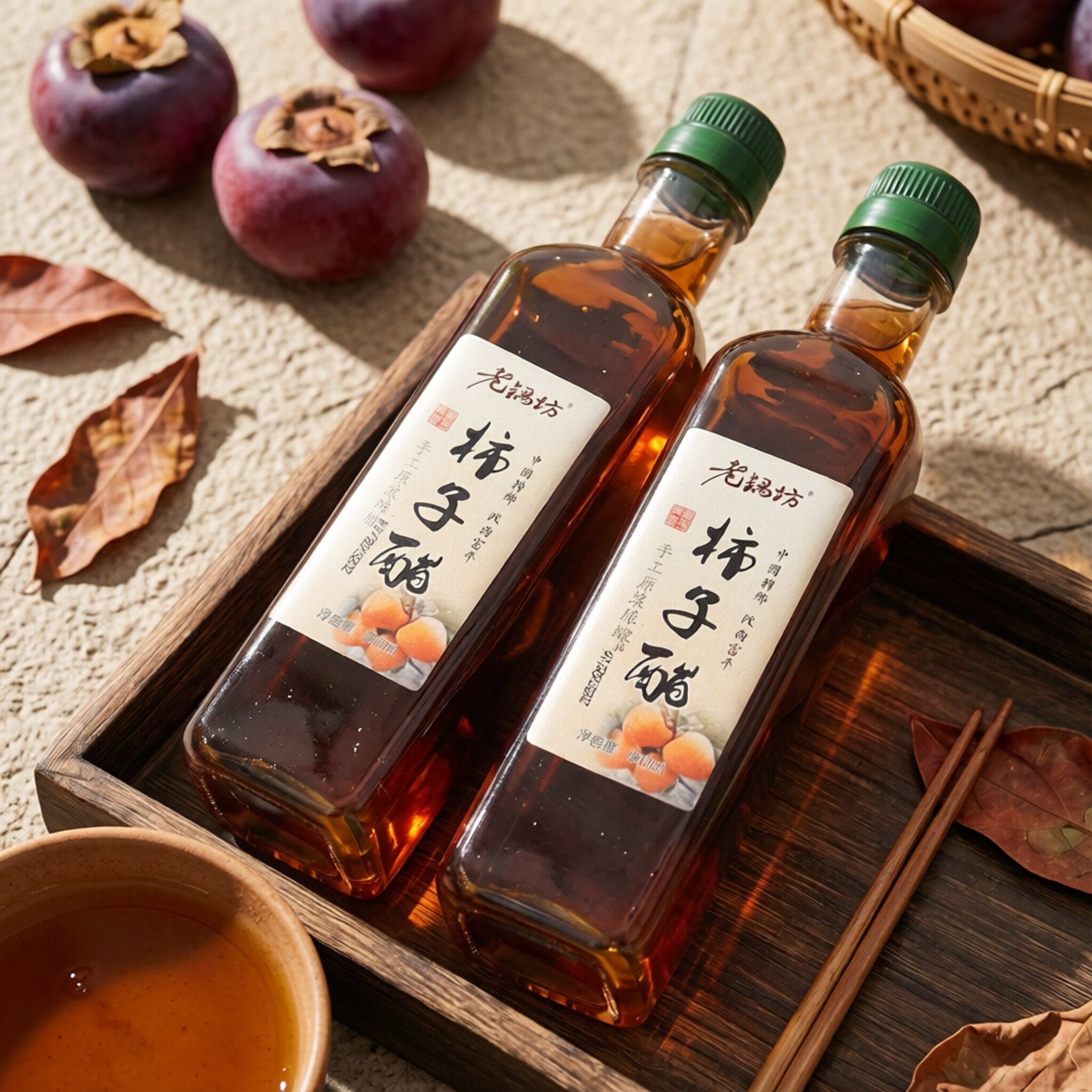 富平特产柿子醋三年精酿陕西手工原浆无糖封缸柿子醋食醋果醋陈醋
