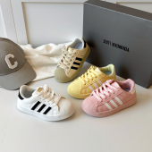 女童鞋 秋季 子运动鞋 男童低帮板鞋 软底 贝壳头鞋 小白鞋 儿童2025新款