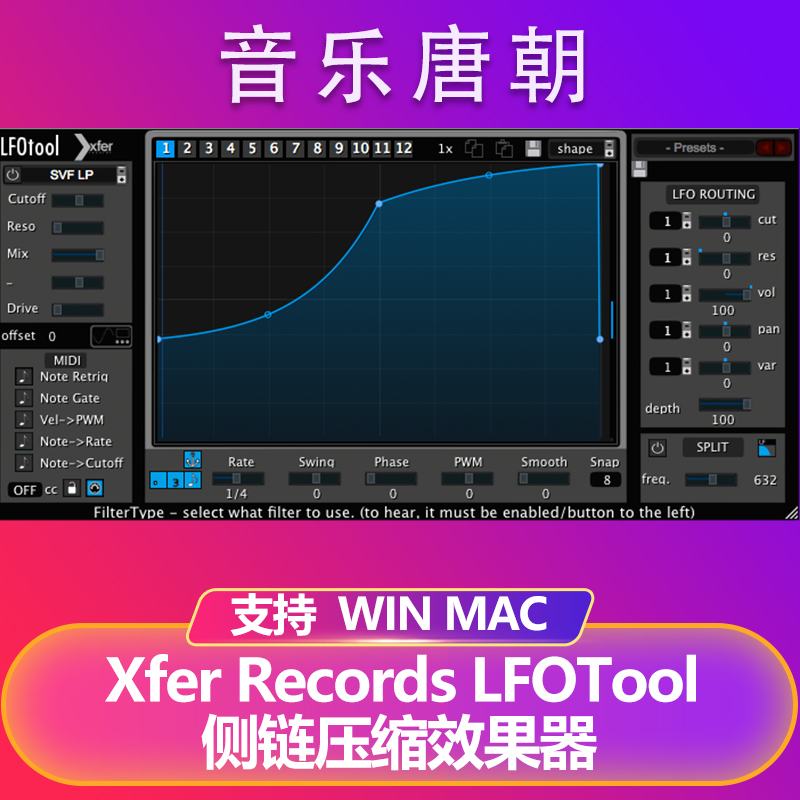 LFOTooL 侧链压缩效果器VST插件WIN&MAC