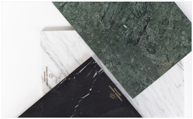 tg进口石材长方形白色拍摄托盘