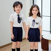 夏装 幼儿园园服英伦风夏季 儿童25六一演出服表演服小学生校服套装