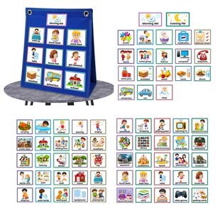 儿童视觉时间表日常工作计划表 Visual Schedule Calendar Kids