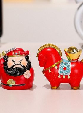 职场办公室工位玄学摆件钟馗防人可爱财神国潮马礼品礼物马年送礼