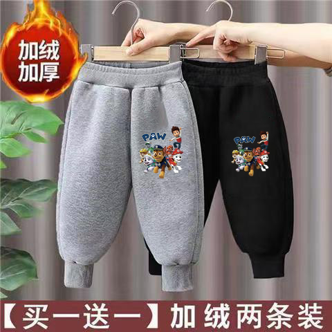 2025新款儿童汪汪队加绒保暖卫裤