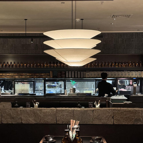 餐厅吊灯日式侘寂风火锅店咖啡厅民宿中古奶油风新中式客厅吊灯