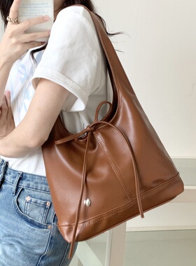 韩国depound25新款法式蝴蝶结绑带包大容量时尚百搭手提单肩包女