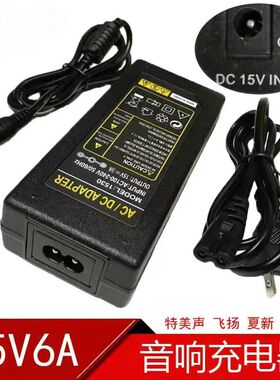 音响充电器DC15V3A4A5A6A电源适配器适用特美声金正飞扬山水音箱