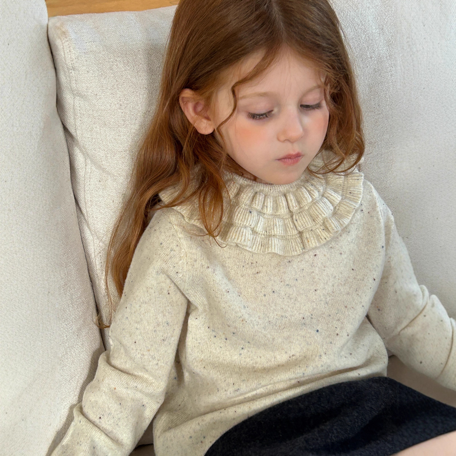 GOLI·花边领针织毛衣打底