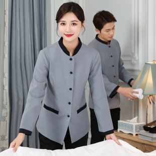 保洁服女长袖秋冬套装酒店宾馆客房清洁工阿姨物业保洁工作短袖夏