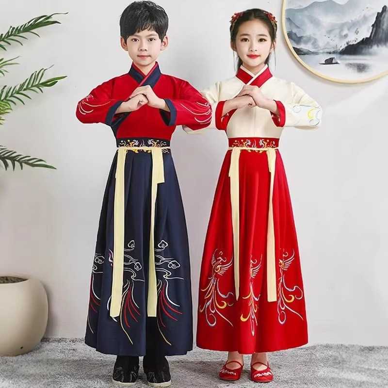 儿童汉服男童国学服女童古装襦裙