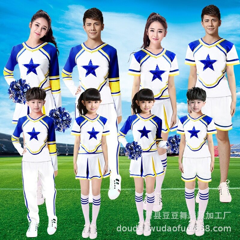 啦啦队服装女儿童小学生节日表
