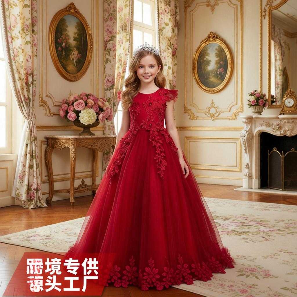 公主裙女童连衣裙礼服网纱中大童