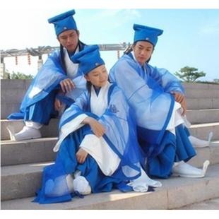 儿童汉服许仙古装梁山伯与祝英台服装书生装才子服古代学生装腈纶