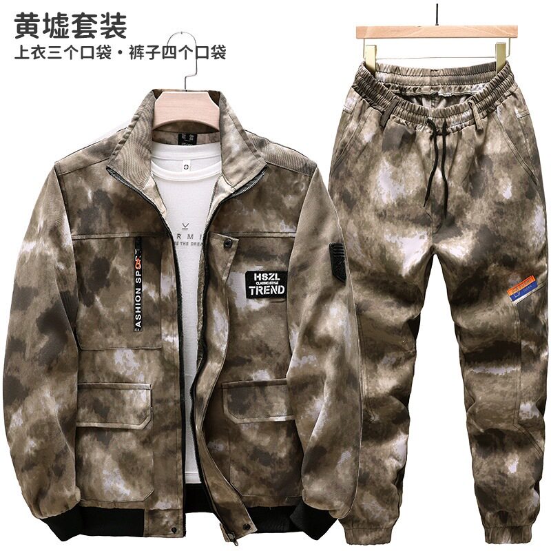迷彩工装套装男春秋耐磨耐脏汽修