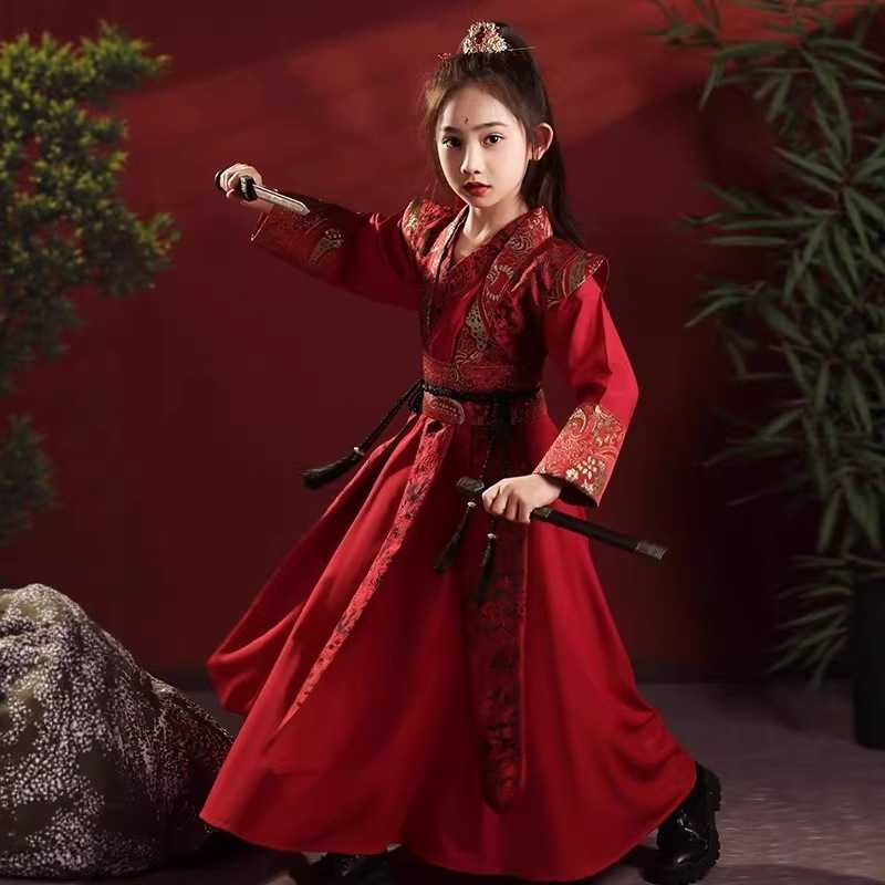 花木兰侠客飞鱼服儿童汉服中唐装