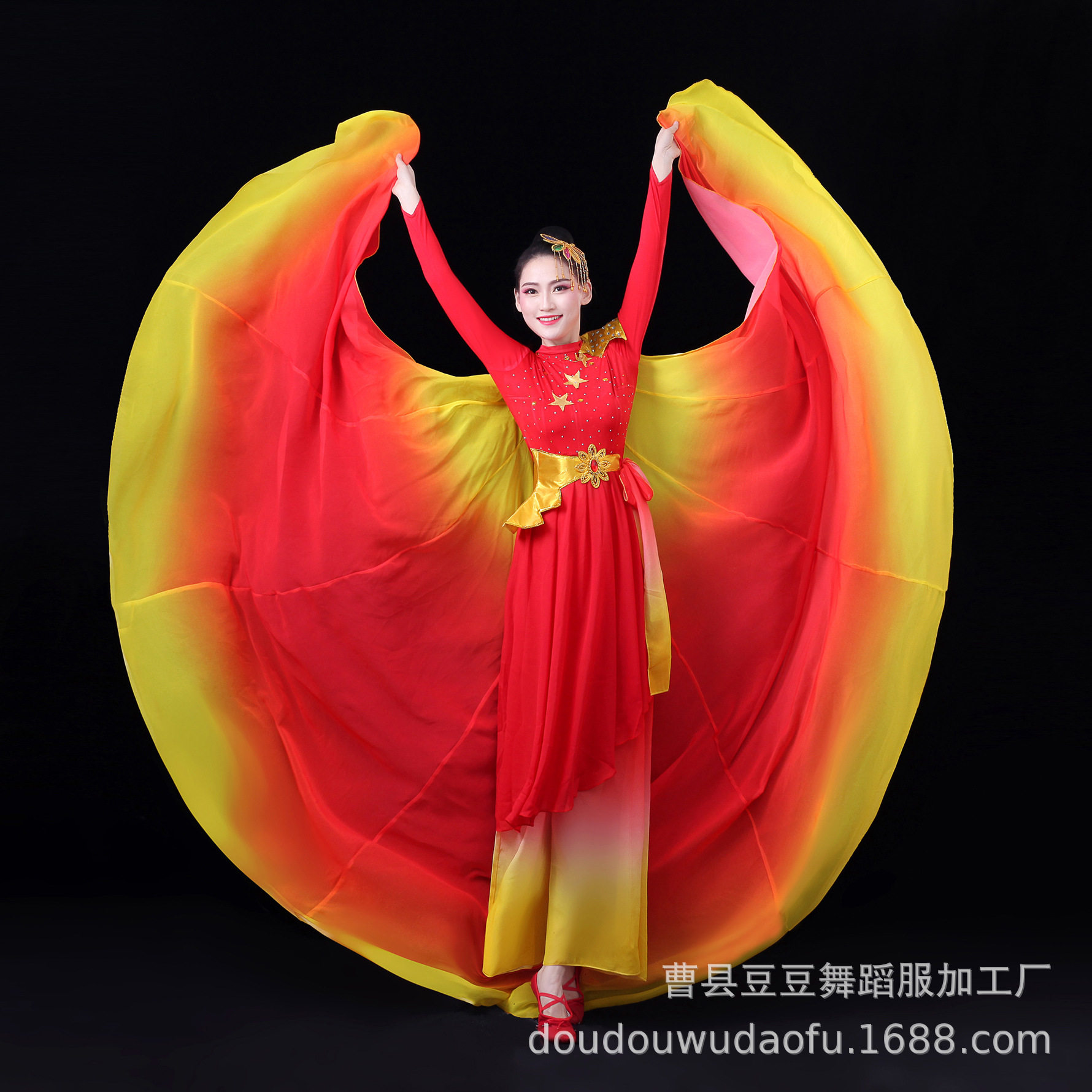 古典舞演出服女新款我和祖国舞蹈