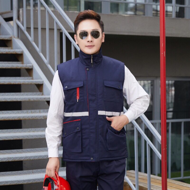 冬季加厚棉马甲男士工作服代驾服
