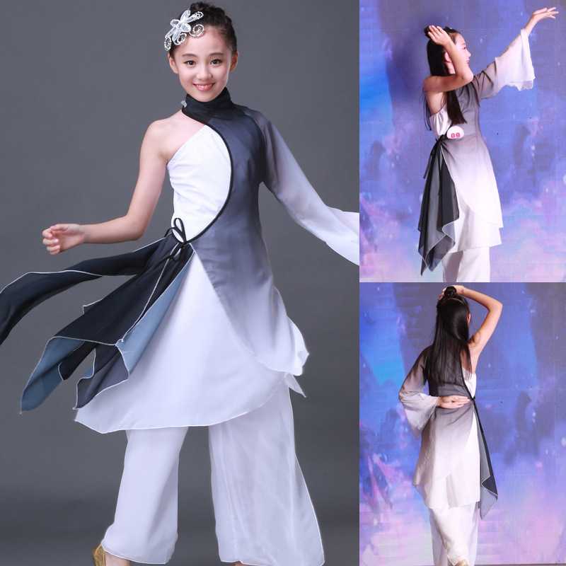 儿童古典舞演出服女童扇子伞舞