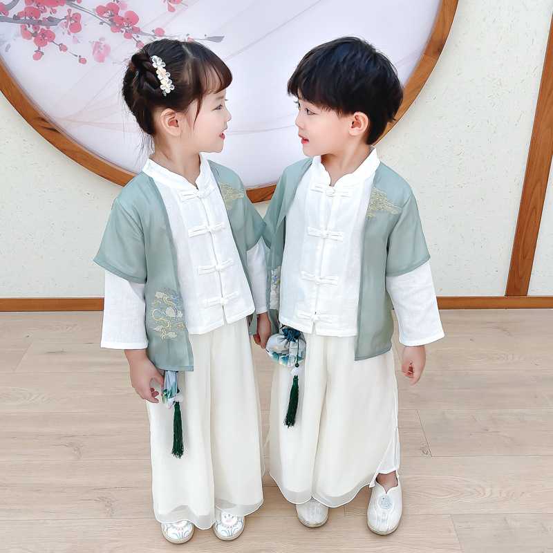 儿童汉服男中古装六一合唱表演