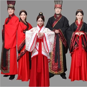 中式汉服婚服中嫁衣情侣装红色