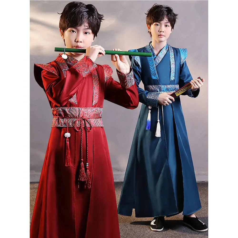 汉服男童中秋节中儿童古装国学服