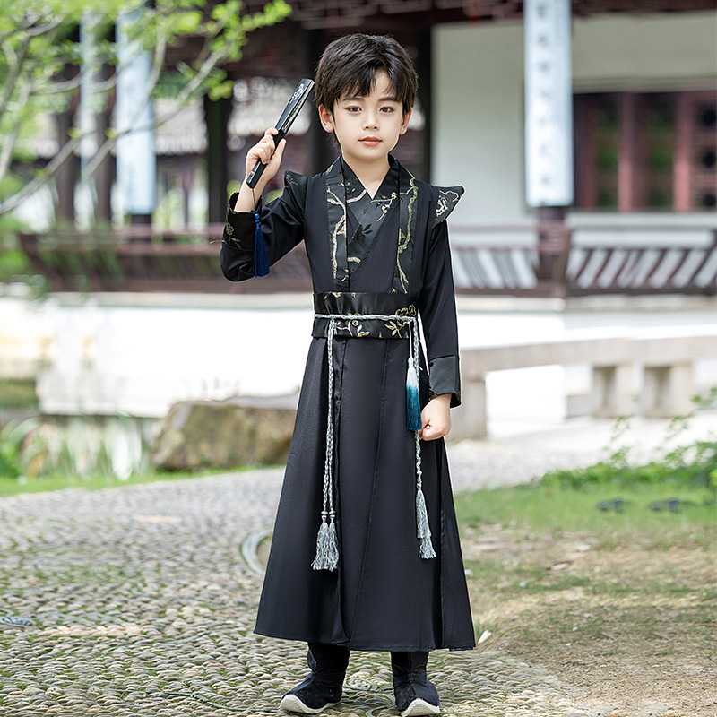 儿童古装汉服男童国学演出服|