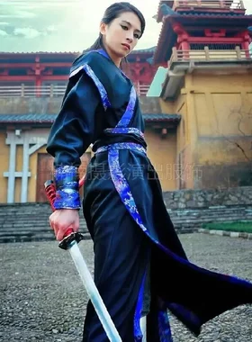 柳岩古代侠客男装武士表演服装