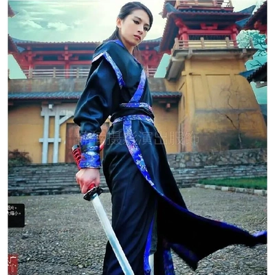 柳岩古代侠客男装武士表演服装