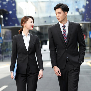 男女同款羊毛西装公务员面试职业装正装西服套装领导上班企业工服