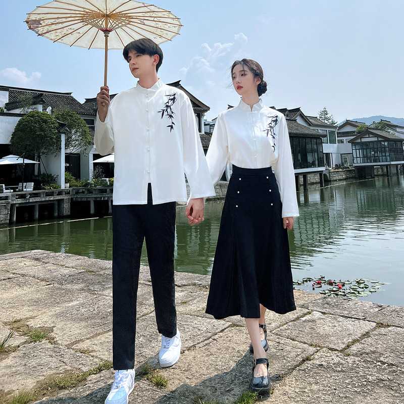 古风新中式中学生班服演出服朗诵
