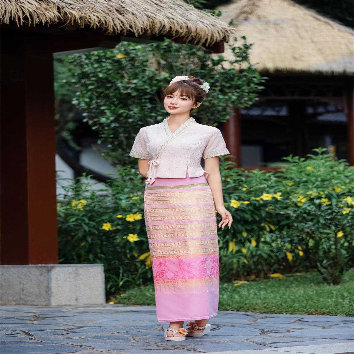 短袖傣族女装套装夏季民族风傣装
