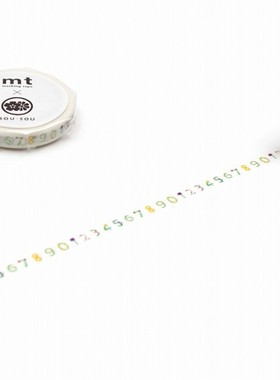 mt 和纸胶带 手帐 胶带 SOU・SOU 数字 MTSOU11 幅7mm×7m整卷