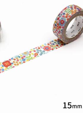 日本mt和纸胶带 手帐胶带 EX系列 小花 MTEX1P101R 幅15mm×7m