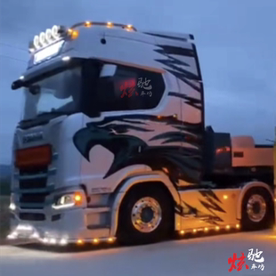 大货车斯堪尼亚车贴拉花 乘龙欧曼GTL拖挂车老鹰改装个性车贴纸