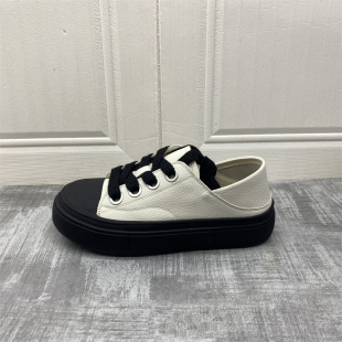 2026春夏新款真皮女鞋细带低帮鞋休闲鞋韩版简约百搭舒适时尚外穿